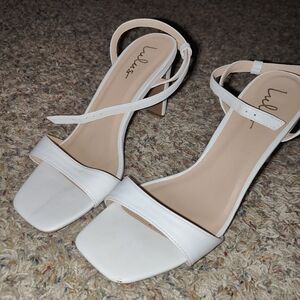 White Strappy Heels